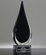 Picture of Black Flare Art Glass Award - Black Base