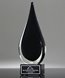 Picture of Black Flare Art Glass Award - Black Base