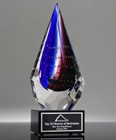 Picture of Royal Synergy Glass Diamond Trophy - Black Base