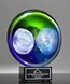 Picture of Art Glass Disc Award - Black Base