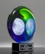 Picture of Art Glass Disc Award - Black Base