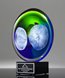 Picture of Art Glass Disc Award - Black Base