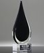 Picture of Black Flare Art Glass Award - Clear Base