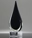 Picture of Black Flare Art Glass Award - Clear Base
