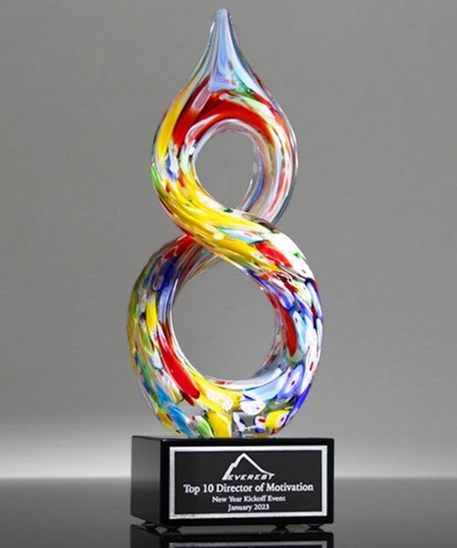 Picture of Forever Art Glass Award - Black Base