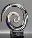 Picture of Spiral Cascade Art Glass Award - Black Base