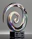 Picture of Spiral Cascade Art Glass Award - Black Base