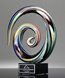 Picture of Spiral Cascade Art Glass Award - Black Base