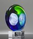Picture of Art Glass Disc Award - Clear Base