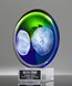 Picture of Art Glass Disc Award - Clear Base
