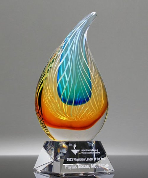 Picture of Fascinating Droplet Art Crystal Award