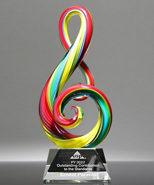 Picture of Radiant Note Art Glass Award
