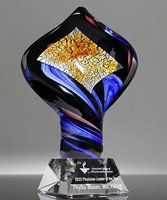 Picture of Diamond Twist Art Glass - Clear Base