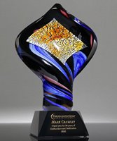 Picture of Diamond Twist Art Glass - Black Base