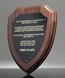 Picture of Walnut Shield Plaque with Black Engraving Plate
