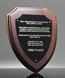 Picture of Walnut Shield Plaque with Black Engraving Plate