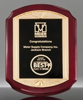 Picture of Rosewood Plaque Frame - Gold Sunburst  Casting