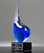 Picture of Artful Ripple Sapphire Glass Award - Medium Size