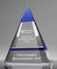 Picture of Albright Blue Crystal Pyramid Award