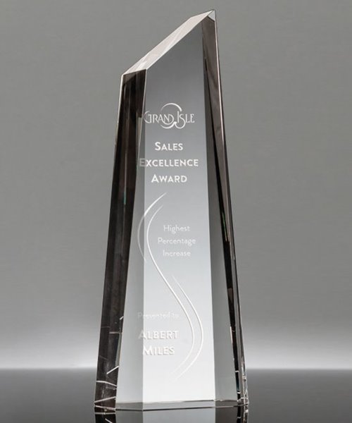 Picture of Clear Crystal Polygon Obelisk Award