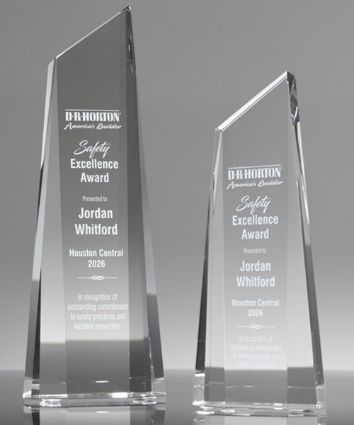 Picture of Clear Crystal Polygon Obelisk Award