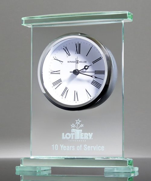 Picture of Augustine Jade Glass Desk Clock Award