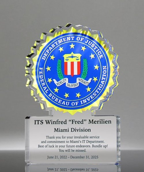 Picture of Federal Service Acrylic Badge Trophy