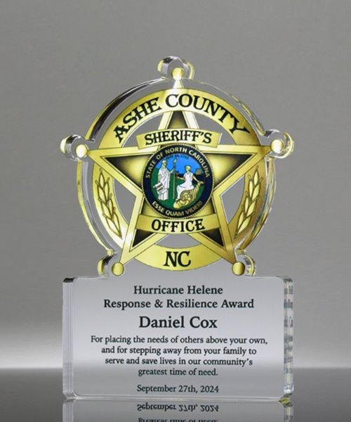 Picture of Acrylic Sheriff Badge Trophy