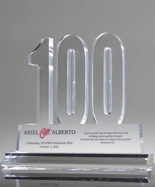 Picture of Number 100 Premium Acrylic Trophy