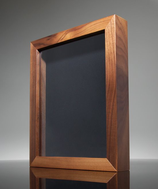 Walnut Shadow Box with Glass | Custom Display | Edco Awards