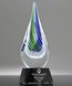 Picture of Aurora Flame Art Glass Award - Black Base