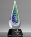 Picture of Aurora Flame Art Glass Award - Black Base