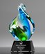 Picture of Artful Union Blue Green Glass Award