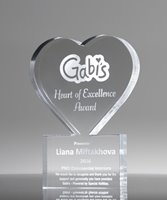 Picture of Heart of Excellence Acrylic Award