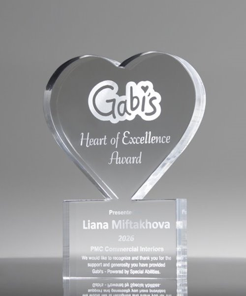 Picture of Heart of Excellence Acrylic Award