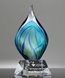Picture of Emerald Genesis Art Glass Award - Clear Base
