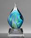 Picture of Emerald Genesis Art Glass Award - Clear Base