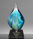 Picture of Emerald Genesis Art Glass Award - Black Base