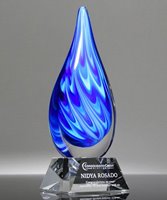 Picture of Celestial Echo Art Glass Award - Clear Base