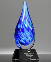 Picture of Celestial Echo Art Glass Award - Black Base