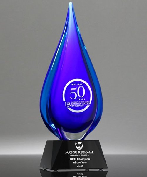 Picture of Euphoria Flame Crystal on Black Base