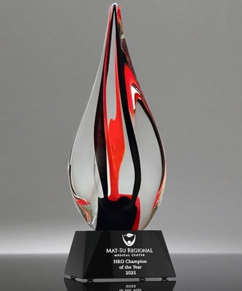 Picture of Inferno Red Art Crystal Award