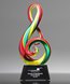 Picture of Radiant Note Art Glass Award - Black Base