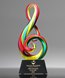 Picture of Radiant Note Art Glass Award - Black Base
