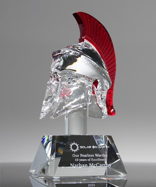 Picture of Elite Warrior - Crystal Trojan Helmet Award