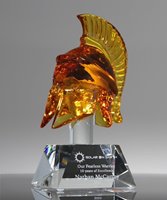 Picture of Golden Warrior - Crystal Trojan Helmet Award