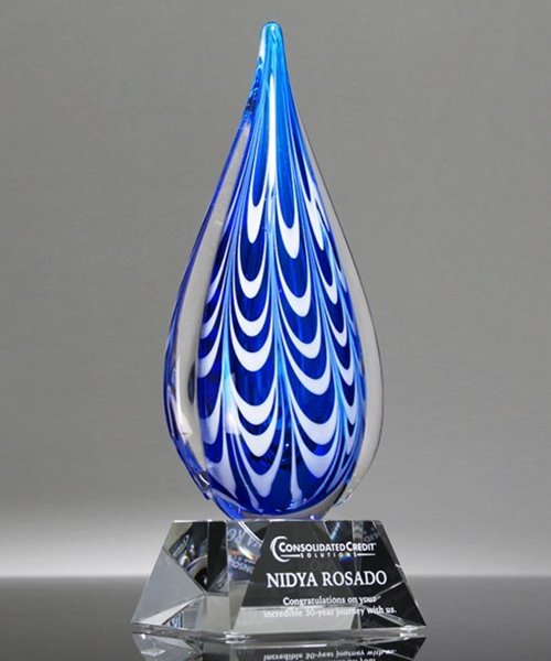Picture of Atlantis Dream Wave Art Glass Award