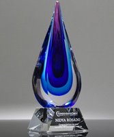Picture of Orchid Blaze Art Crystal Award