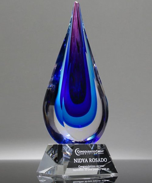 Picture of Orchid Blaze Art Crystal Award