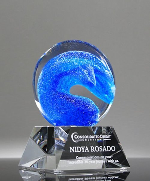 Picture of Surfside Wave Art Glass Award